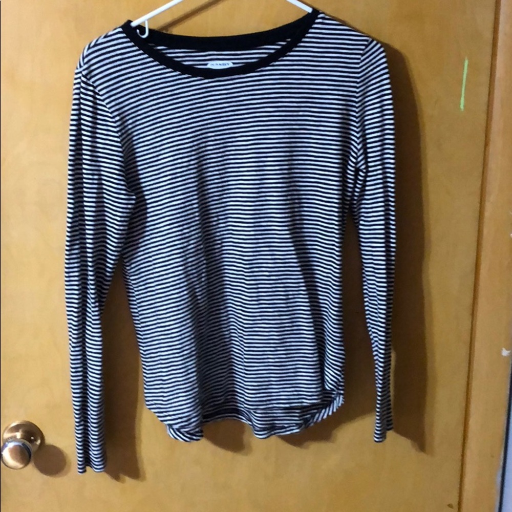 Black and white Striped long sleeve
